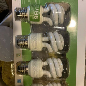 compact 9 watt flourescent bulbs