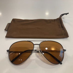 Serengeti 8633 - Medium Aviator - POLARIZED Brown Lens - Gunmetal Brown Frame