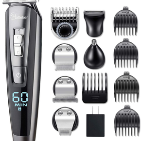 Hatteker Hair Clipper Beard Trimmer Kit for Men Cordless Hair Mustache Trimmer H