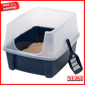 EXTRA LARGE CAT LITTER Box Pan Enclosed Hooded Covered Kitty House With Scoop on