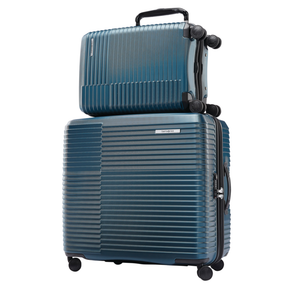 2 piece Samsonite Stack-It Glider Hardside Luggage Set- Silver or Teal | NEW / color blue