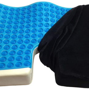 Kieba Coccyx Seat Cushion, Cool Gel Memory Foam Large Orthopedic Tailbone Pillow