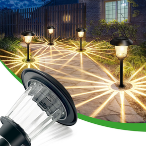 Large Solar Pathway Lights Outdoor Waterproof – 4 Pack Heavy Duty LED High Lumen