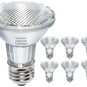 Vinaco Par20 Bulbs, 6 Pack 120V 50W Par20 Flood Light Bulbs, E26 Medium Base Lon