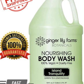 Body Wash Shower Gel Liquid Natural Bulk Soothing Vegan Cruelty-Free 1 Gallon
