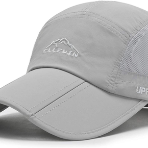 ELLEWIN Uni Baseball Cap UPF 50 Unstructured Hat with Foldable Long Large Bill