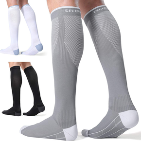 CS CELERSPORT 3 Pairs Compression Socks for Men and Women 20-30 Mmhg Running Sup