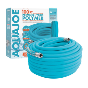 Aqua Joe AJPGH100-DWS Hybrid Polymer FLEX Kink Free Hose | 5/8 In | 50-100 Ft. / hose length (ft) 100