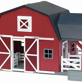 Terra by Battat – Wooden Animal Barn – Toy Barn Farm Toys Playset for Kids 3+ (2