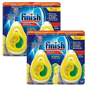 Finish Dishwasher Freshener, Citrus Lemon Lime Scent, 220 Washes 0.17Oz 4 Pack