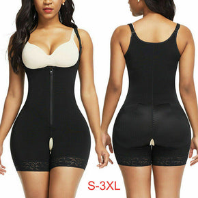 Fajas Colombianas Reductoras Levanta Cola Post Surgery Postpartum Body Shaper AM / Color Black Zipper Bodysuit / Women's Size XL