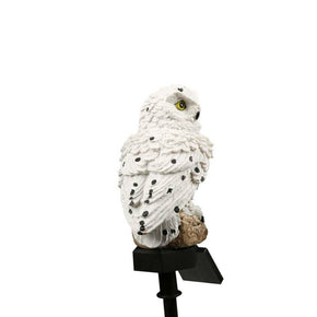 Outdoor Solar Power Garden Lights Owl Decor Path Lawn Yard LED Landscape Light / Color White