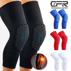 Compression Long Sleeve Support Leg Knee Pad Brace Sport Pain Guard Men Women US / Color Black-1 piece / Size L
