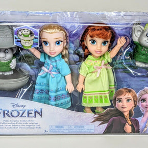 NEW Disney Frozen Petite Surprise Trolls Gift Set Includes Anna & Elsa &Trolls