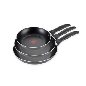 T-fal Pure Cook Nonstick Aluminum 3-Piece Fry Pan Set in Black