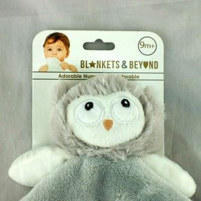 Owl Lovey Blankets And Beyond NuNu NEW Gray Lovie Security Blanket 11 x 11 Soft