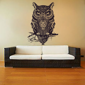 Owl Wall Art Vinyl Decals Decor for Home Room Decal Bedroom Sticker Murals MN851 / Size 31Tallx22Wide (inches)