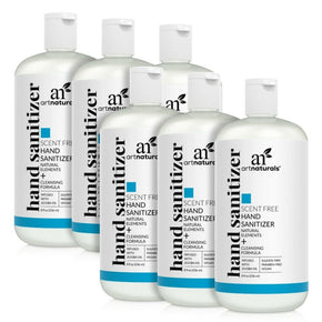 Artnaturals 6-Pack 8oz Hand Sanitizer Gel Alcohol for Antibacterial Disinfectant