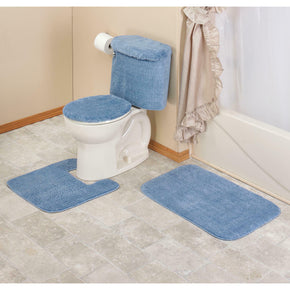 5 Piece Bath Set 20" x 30" Bath Towels & Rugs / Color Blue