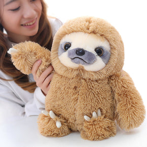 Winsterch Kids Stuffed Animal Sloth Bear Plush Toys Gift Baby Doll Brown 15.7''