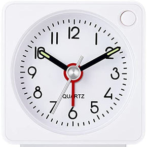 Ultra Small, Peakeep Battery Travel Alarm Clock with Snooze and Light, Silent