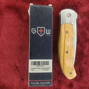 🔴 Gentleman’s Folding Pocket Knife Wood Handle Grand Way 6651 Be prepared print