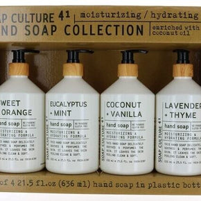 Soap Culture 41 Hand Soap Collection Gift set of 4 x 21.5 oz Bottles