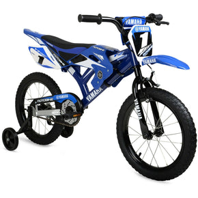 16" Yamaha Moto BMX Bike w/ Cool Motorbike Design, Ages 4-7, Height 3'2"+, Blue