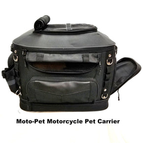 Mot-Pet Deluxe Full Feature Motorcycle Pet Carrier Mount on Rack Seat Sissy Bar