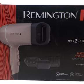 Remington Wet2Style dry & style in 1 step Hair Dryer Heat 4 attachments