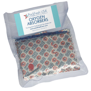 PackFreshUSA 2000cc Oxygen Absorber Packs Food Grade Non-Toxic - 5 Pack