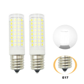 2pcs E17 LED Bulb C9 7W 110V 102-2835 White Ceramics Light for Microwave Oven H