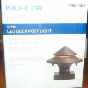 KICHLER SHOWSCAPE 12V LED 3W 100 Degree Beam PATH DECK LIGHT 12v # 0884507