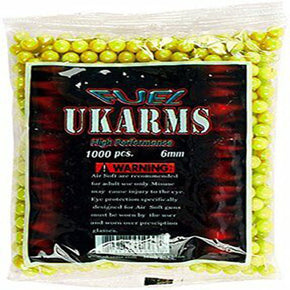 Quality Ukarms  Airsoft Gun Bullets 0.12 Gram 6 mm BB's Pellets Ammo / HOW MANY QUANTITIES 1000 PIECES