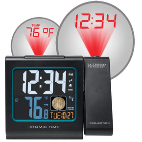 616-146A La Crosse Technology Atomic Projection Alarm Clock with IN Temperature
