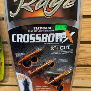 Rage Crossbow X 2 Blade 100 Grain 3 pack