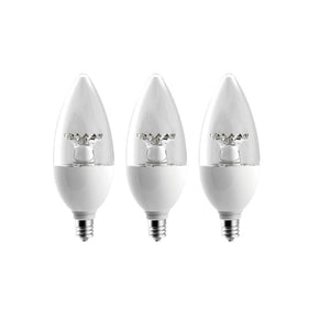 60-Watt Equivalent B11 Dimmable LED Light Bulb Soft White (3-Pack)