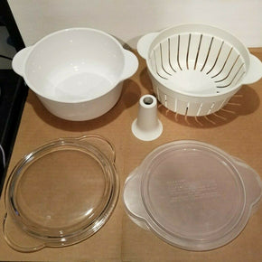 Corning Ware M-225 Microwave Plus Steamer Steam Basket Lid Cone 2-1/4 qt Pyrex