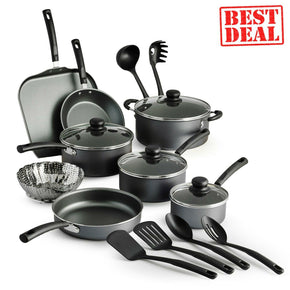 Tramontina Primaware 18 Piece Non-stick Cookware Set, Steel Gray - Free Shipping