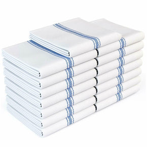 Zeppoli Classic White Kitchen Towels 100% Natural Cotton Dish Towels 14x25 Inch