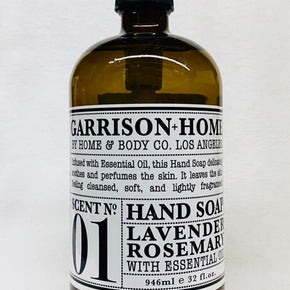 1 Garrison + Home Body LAVENDER ROSEMARY No1 Liquid Hand Soap Wash 32 oz Newport