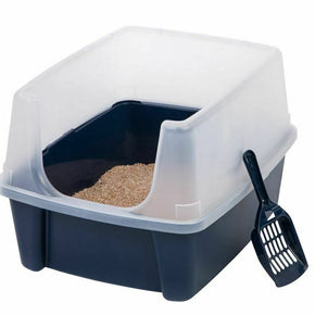 Jumbo Large Cat Litter Box Pan Enclosed Hooded Covered Kitty House With Scoop