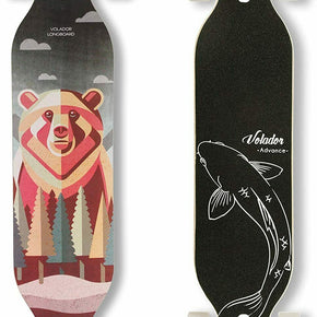 VOLADOR 42inch Freeride Longboard Complete Cruiser (Drop Through Deck - Camber) / Model Polarbear