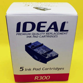 Ideal 300 Replacement Ink Pad Red Ink Box of 5 Pads