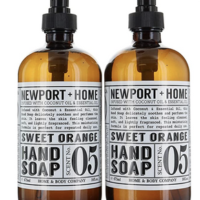 Newport and Home Sweet Orange Hand Soap 16oz / Choose Pack 2-Pack