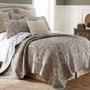 Levtex Home Kasey Reversible Quilt Set - Taupe - Size:King