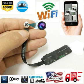 HD 1080p SmalLWiFi Nanny HD Wireless Mini Screw Pinhole Security Cameras DVR