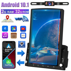 10.1" 2 Din Car Stereo Radio Android 10 GPS WiFi Vertical Touch Screen FM Player