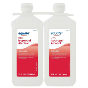 (2 Pack) Equate 32 oz 91% Isopropyl Alcohol -- FREE SHIPPING