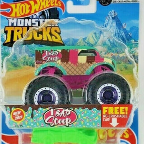 Hot Wheels Monster Trucks Assortment 1:64 Diecast You Choose *Updated 9/8/21* / Truck 1 Bad Scoop 42/75